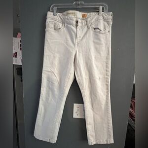 Pilcro white denim crop jeans